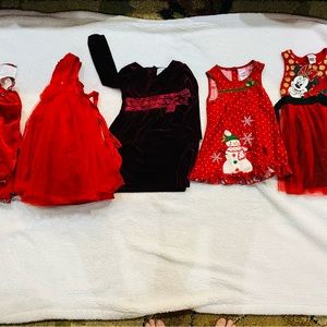 Bundle of girl’s holiday dresses 3T